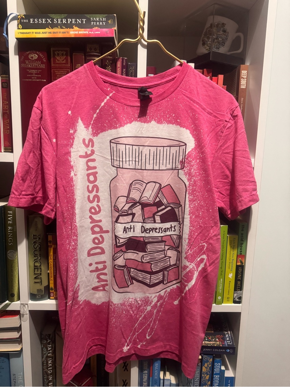 Gildan Pink "Anti Depressants" Graphic Tee